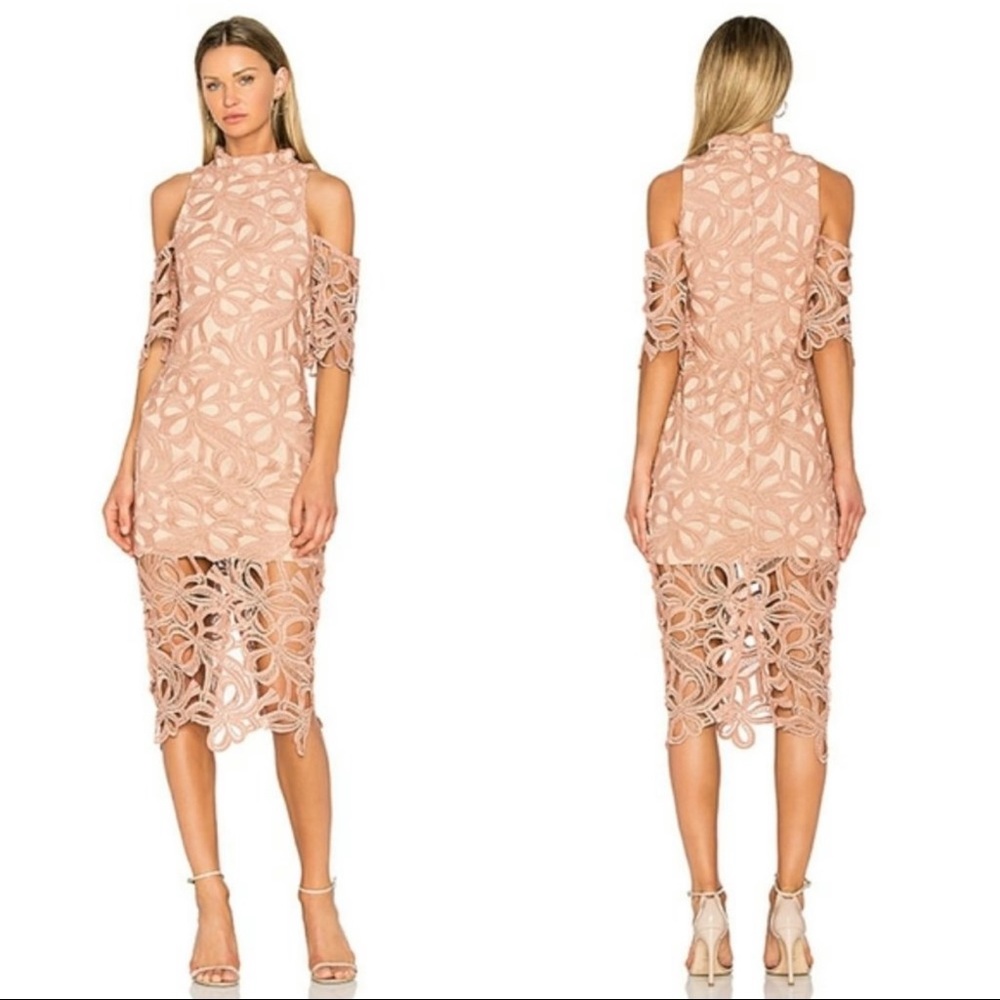 REVOLVE ELLIATT - Sight dress in chalk pink lace (M)
